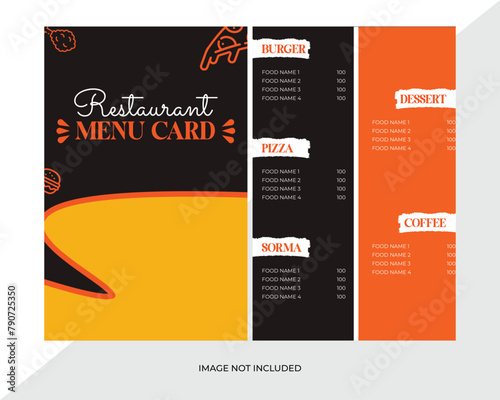beautiful restaurant menu card design