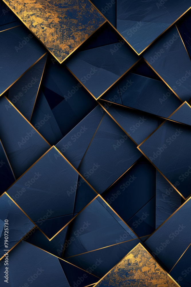 Abstract elegant geometric dark blue and gold pattern for background Abstract elegant geometric dark blue and gold pattern for background