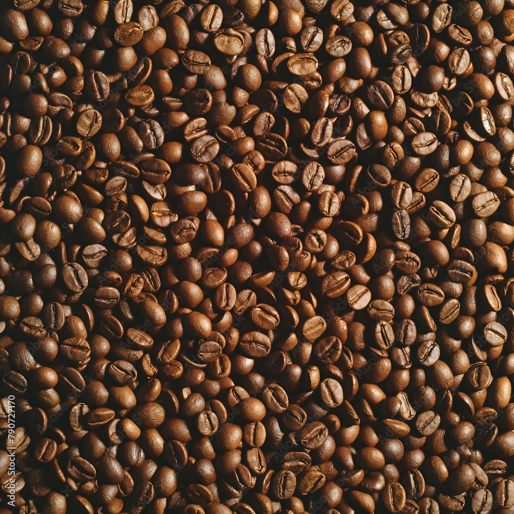 Fototapeta premium Aromatic Roasted Coffee Beans Textured Background