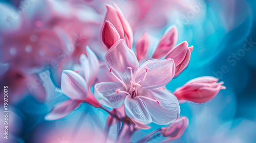 A macro photo of flowers  emphasizing the delicacy of their petals.