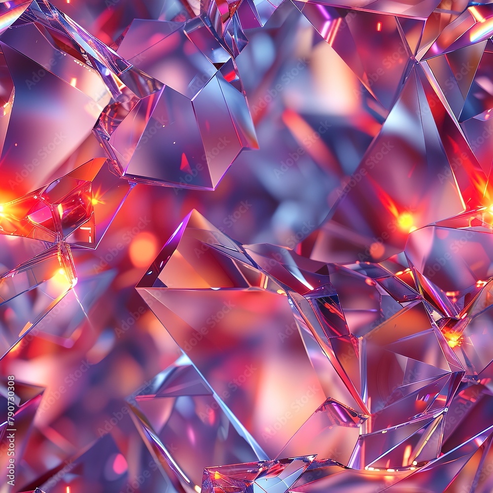 Seamless 3D crystal shards, glowing with an inner light against a dusk background. Seamless Pattern, Fabric Pattern, Tumbler Wrap, Mug Wrap. Seamless 3D crystal shards, glowing with an inner light against a dusk background. Seamless Pattern, Fabric Pattern, Tumbler Wrap, Mug Wrap.