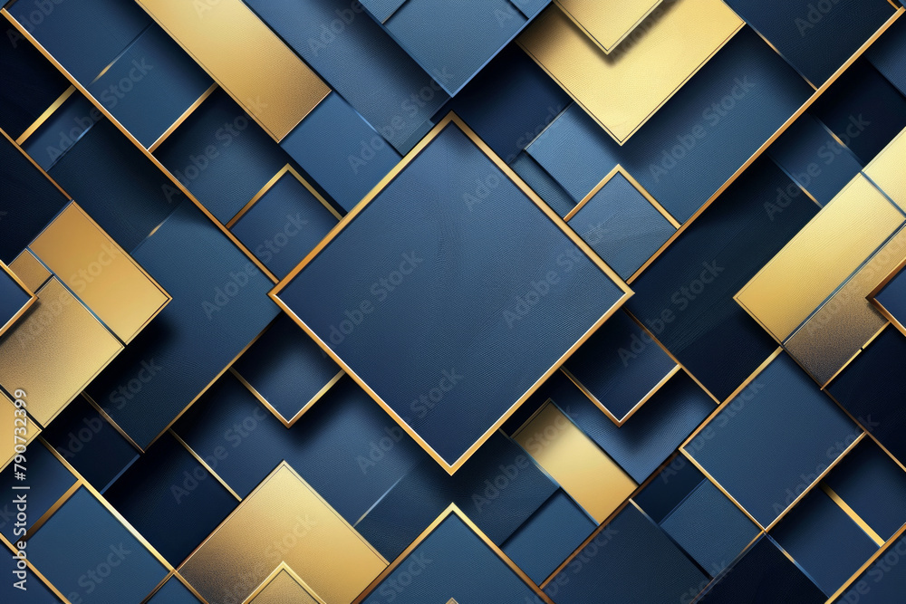 custom made wallpaper toronto digitalAbstract elegant geometric dark blue and gold pattern for background 