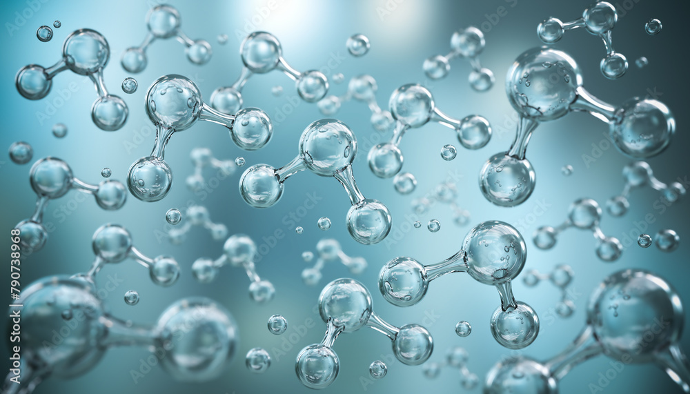 Molecular structures of HO2, water molecule model, Science or medical background, 3d illustration. Molecular structures of HO2, water molecule model, Science or medical background, 3d illustration.