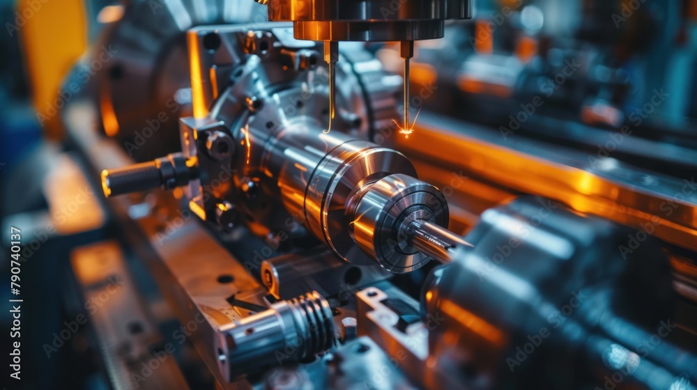 Cutting carbon fibre automotive parts on a lathe in a factory that makes automotive parts Cutting carbon fibre automotive parts on a lathe in a factory that makes automotive parts