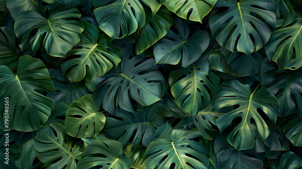Dark Green Foliage Natural Background