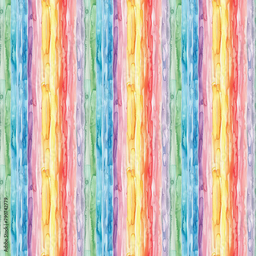 water colour rainbow stripes background, repeatable seamless background pattern tile 