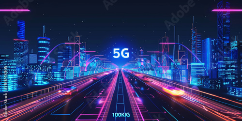 a vector scene exploring the potential of 5G technology  with high-speed networks and seamless connectivity revolutionizing communication 16k ultra HD