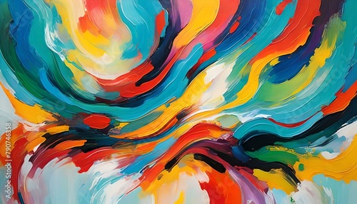 colorful abstract painting,art,カラフルな油絵 アート