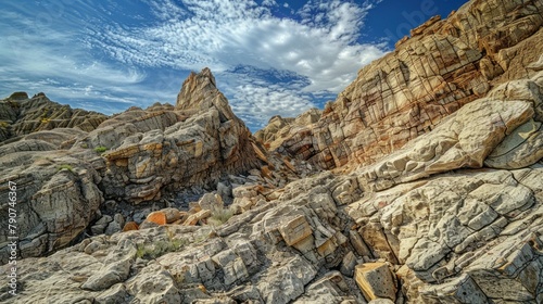 Rocky cliffs in the national park.