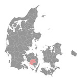 Faaborg Midtfyn Municipality map, administrative division of Denmark. Vector illustration.