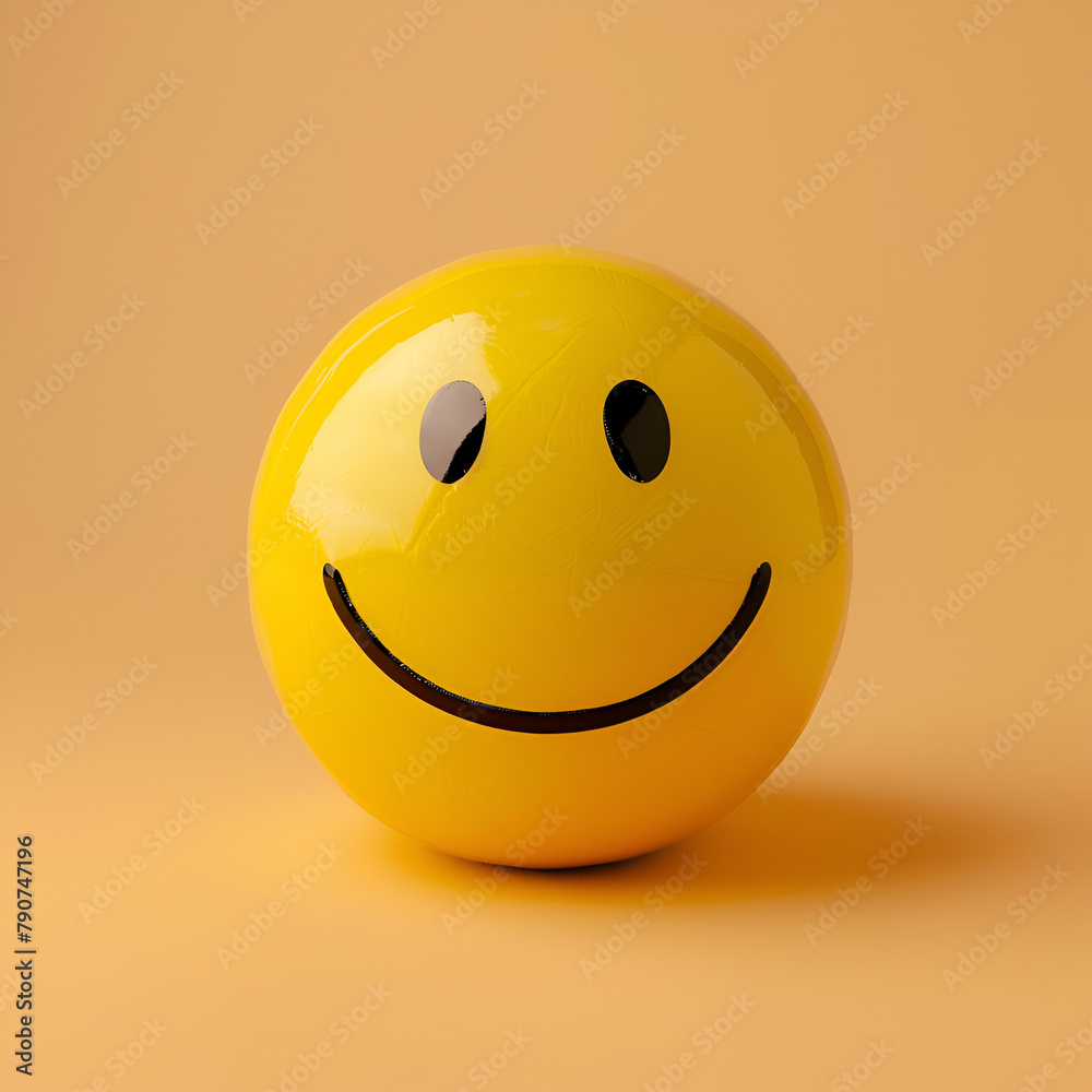 Fototapeta premium Emoticon with big toothy smile