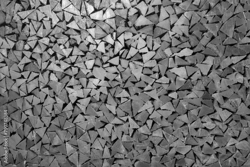 Tesselles de bois, surface mosaïque 