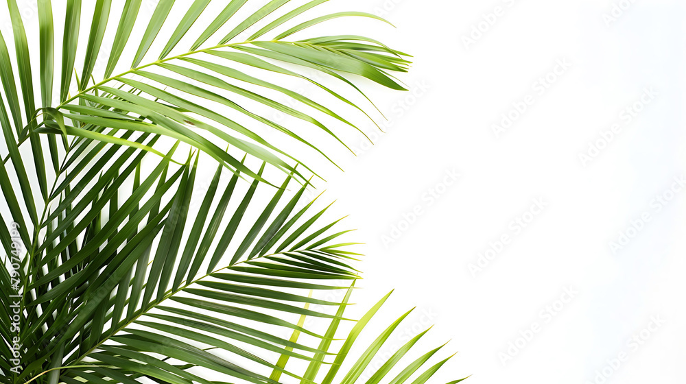 Palm Branch in Corner Tropical Plant Decoration
