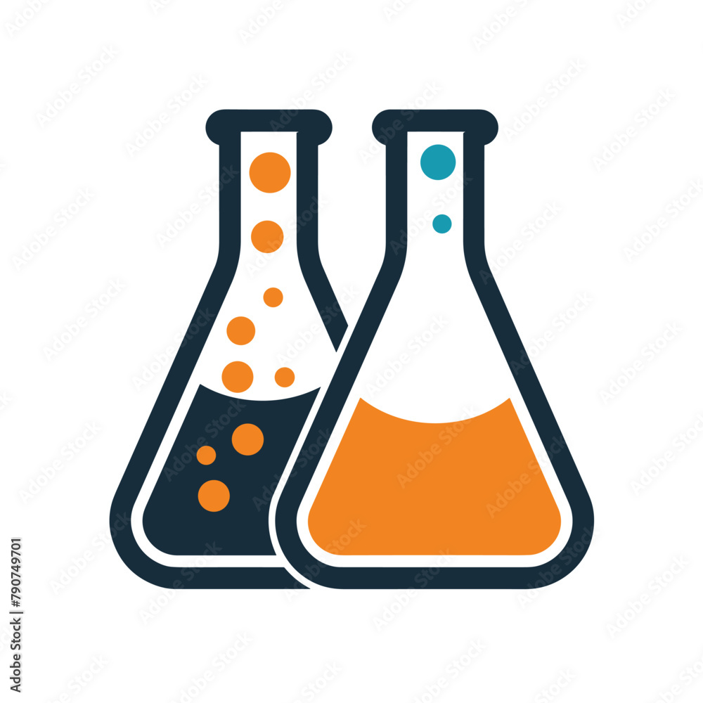 Simple laboratory flask glass beaker cartoon icon clip art drawing vector design Simple laboratory flask glass beaker cartoon icon clip art drawing vector design
