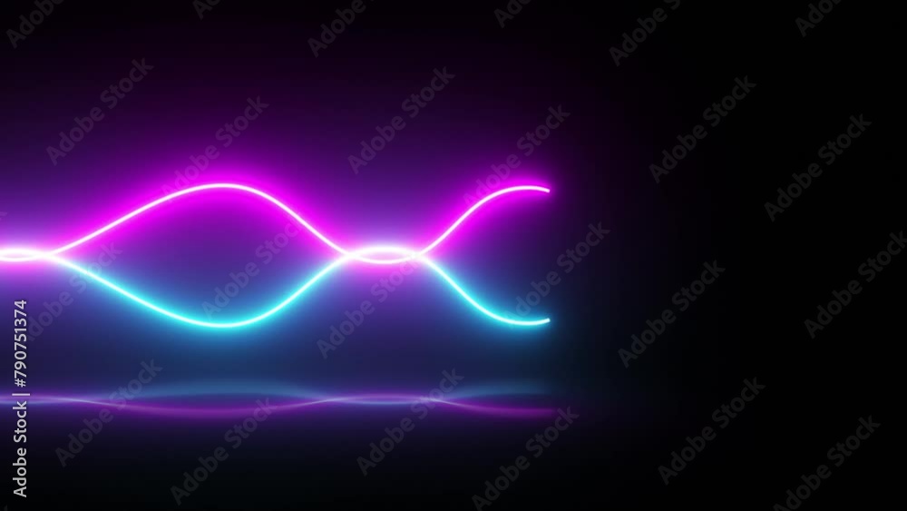 neon waves background with futuristic theme for title intro video or outro