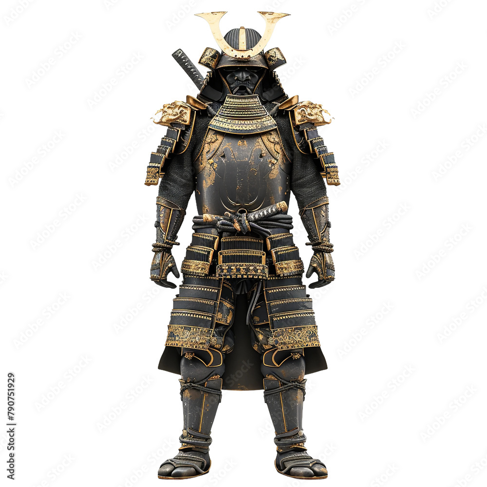 Amazing Japanese Samurai Armor 3d Isolated On White Background Amazing Japanese Samurai Armor 3d Isolated On White Background