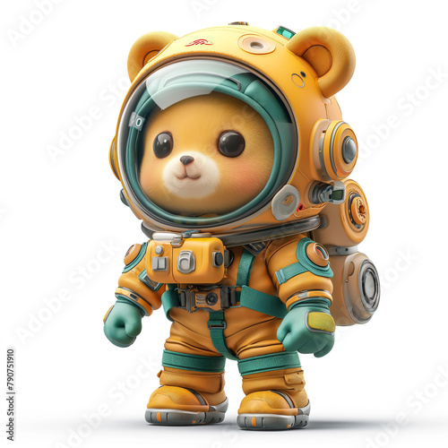 3D Astronaut Bear Animal