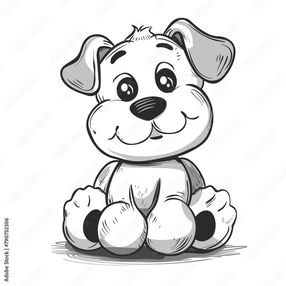 Cute cartoon toy dog puppy vector illustration Cute cartoon toy dog puppy vector illustration