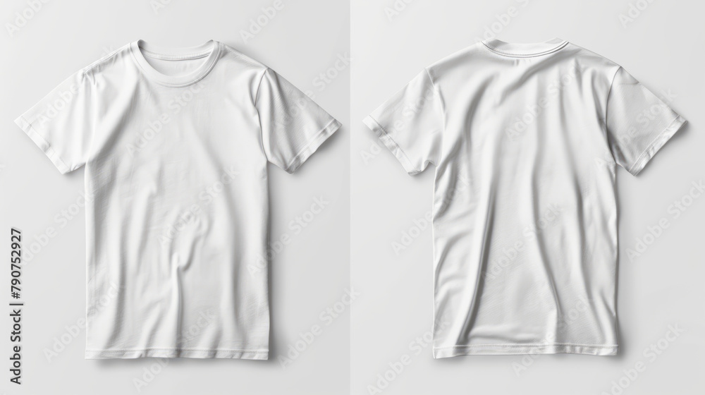 tshirt with a blank front view, mockup, white background. tshirt with a blank front view, mockup, white background.