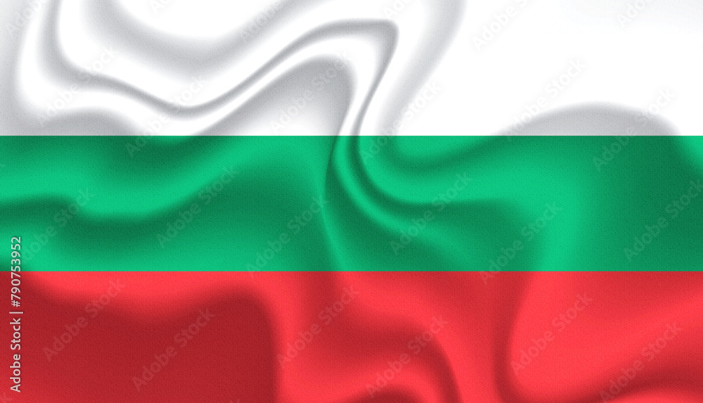 Obraz premium Bulgaria national flag in the wind illustration image
