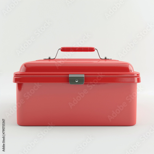 Classic Red Metal Tool Box