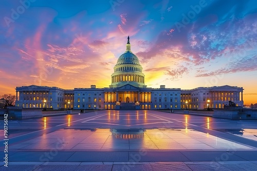 Capitol Building at dusk. photo