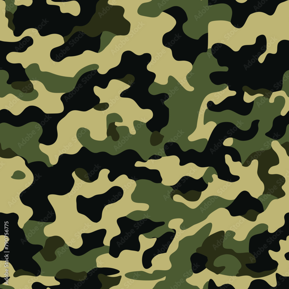 Fototapeta premium light camouflage background, summer green beige pattern