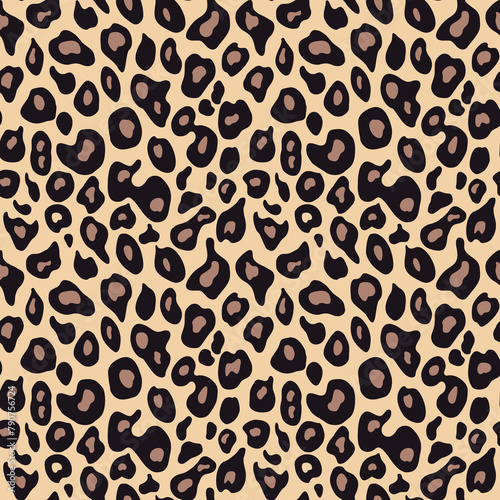 
Animal leopard print vector illustration seamless background for textile, fashion, style