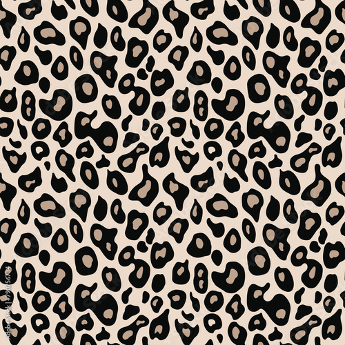  Seamless leopard print, fashionable stylish animal skin background
