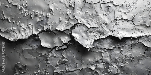 Minimalistic Grey Wall Texture with Realistic Cracks and Weathering