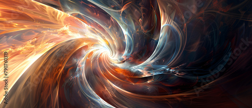 Witness the captivating beauty of a spiral galaxy displayed on a screen,colorwater glowing curves ripple in space