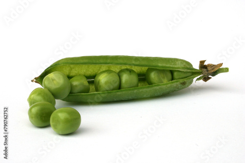 peas on a white background