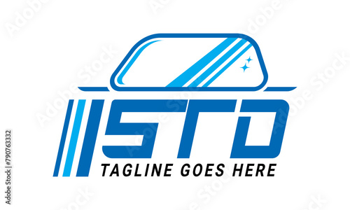 Initial letter STD automotive windscreen repair logo