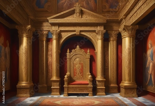 Oil painting an 8k highly detailed ancient throne (100)