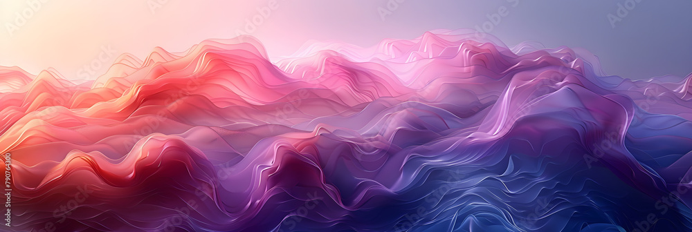 Obraz premium Modern Pink Canvas with Violet and Purple Swirls