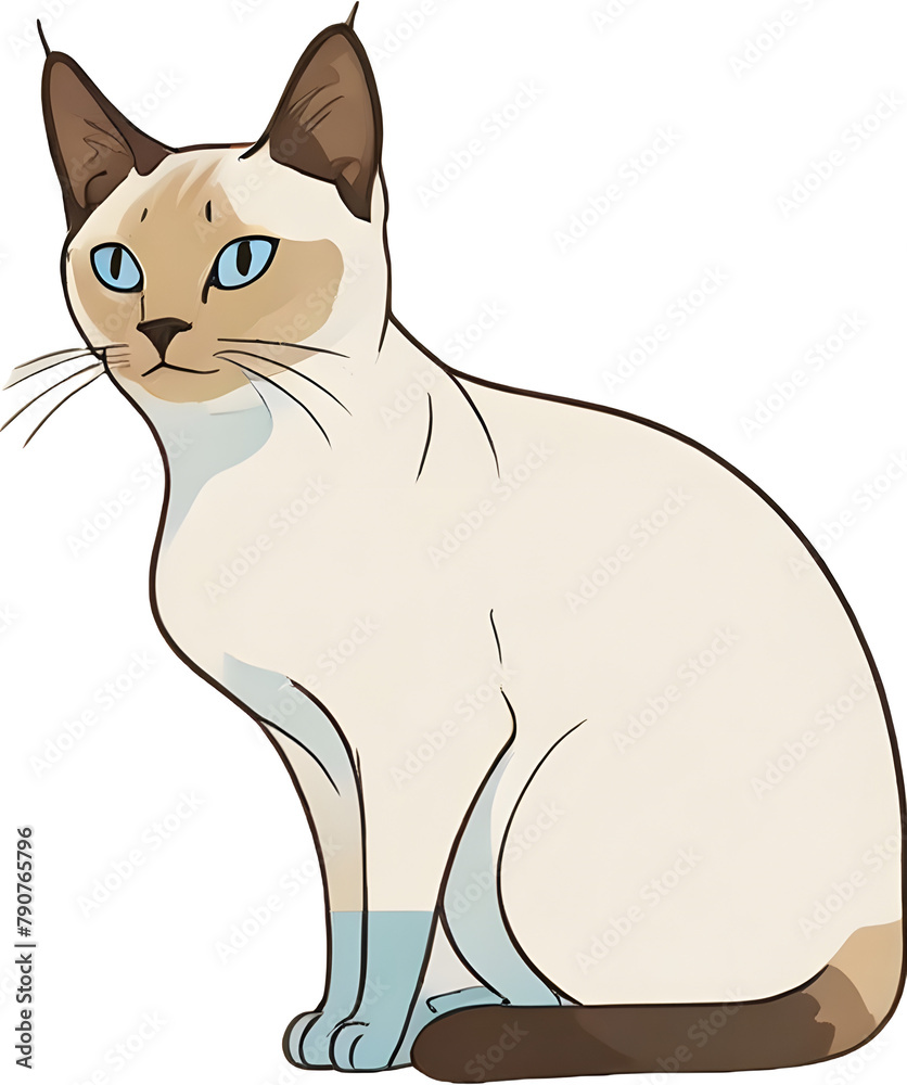 Obraz premium 샴, 샤미즈, Siamese cat, 고양이