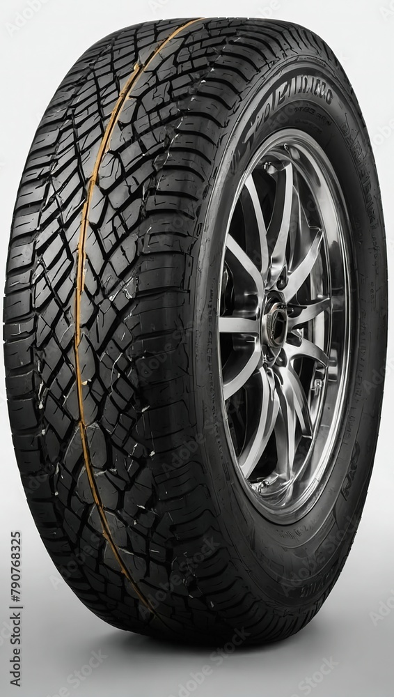 luxury tire rem and white background