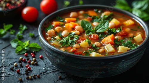 traditional Italian Minestrone soup