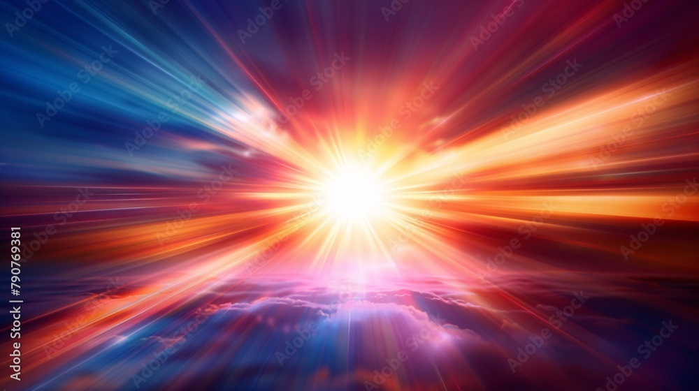 Abstract background with rays of light and lens flare. Colorful background. Abstract background with rays of light and lens flare. Colorful background.