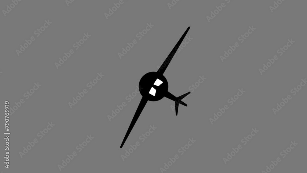 Airplane symbol. Flying up airplane icon animation. Airplane symbol. Flying up airplane icon animation.
