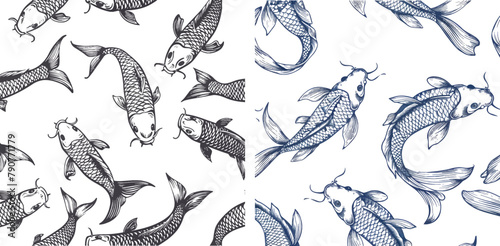 Fish koi pattern