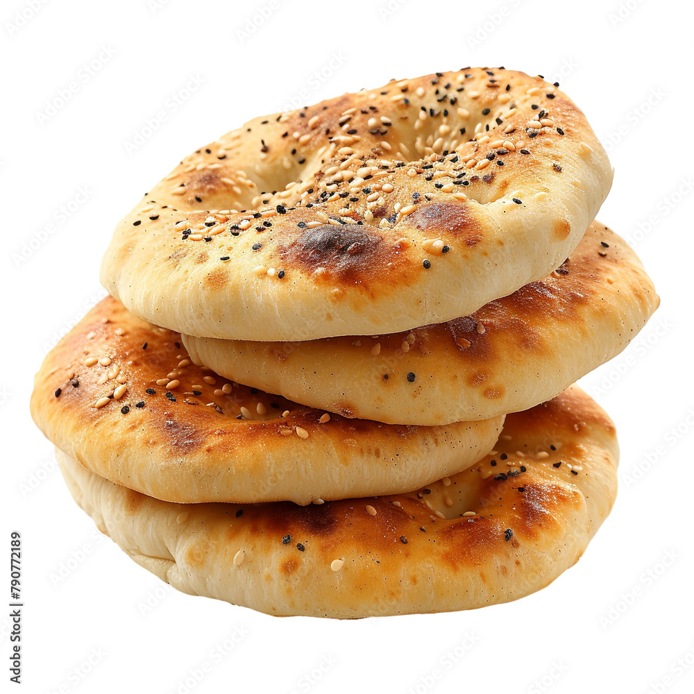 Tasty Khobz Tounes Tunisian Bread Isolated On White Background Tasty Khobz Tounes Tunisian Bread Isolated On White Background