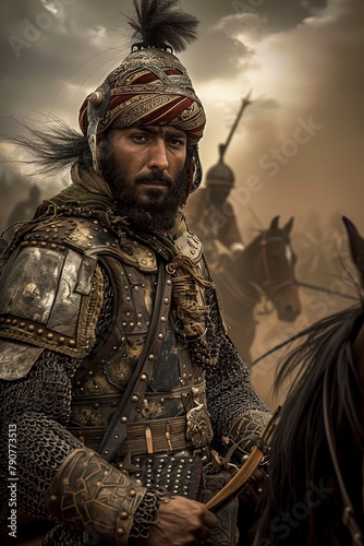 Persian Cavalry Soldier Riding Horse