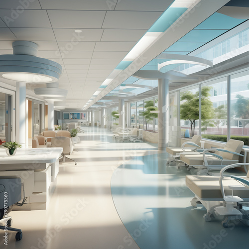 The interior of the hospital is clean and modern.