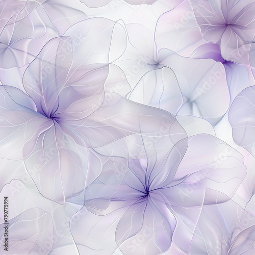 Floral seamless pattern, light blue background, tender flowers