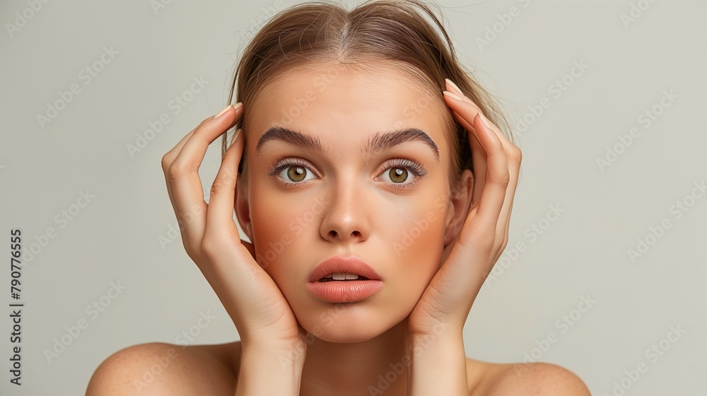 Woman loosing hair. losing hair problem, Treated healthy medical treatment hair lost concept. Woman loosing hair. losing hair problem, Treated healthy medical treatment hair lost concept.