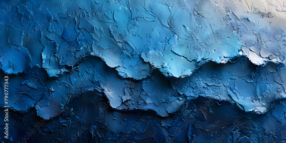 Old Textured Canvas: Symmetrical Blue-Indigo Top View Old Textured Canvas: Symmetrical Blue-Indigo Top View