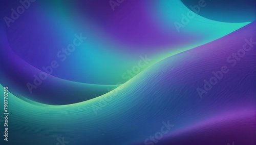 Abstract Gradient Background  Grainy Texture with Vibrant Waves of Blue  Purple  and Green.