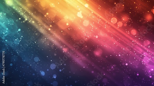 Abstract Multicolor Visualization, abstract background with colorful spectrum. Bright neon rays and glowing lines.