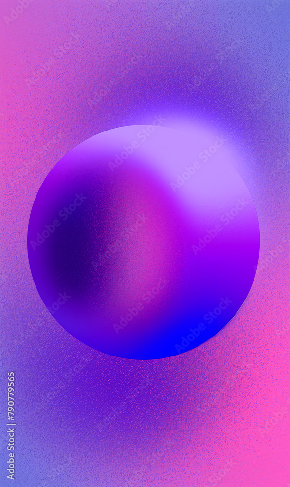 Vibrant Purple Sphere with Neon Glow Vibrant Purple Sphere with Neon Glow